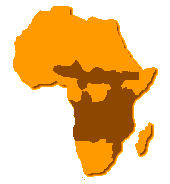 Élőhelye: Közép-Afrika.
